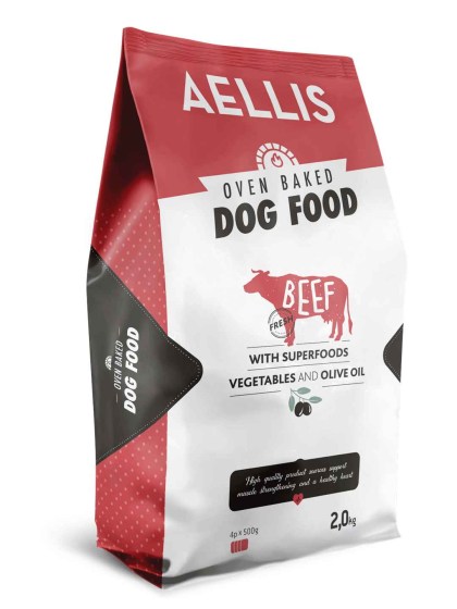 Aellis Oven Baked 2kg Ξηρά Τροφή για Ενήλικους Σκύλους με Μοσχάρι